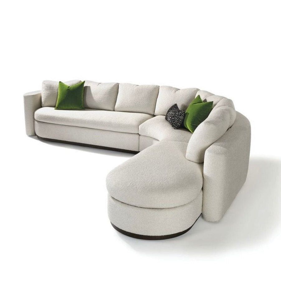 Home Atelier Ricca Designer Sectional Round Chaise Sofa