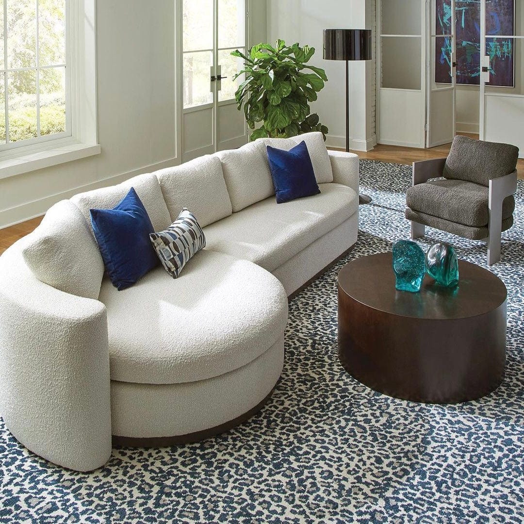 Home Atelier Ricca Designer Sectional Round Chaise Sofa