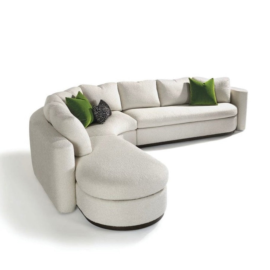 Home Atelier Ricca Designer Sectional Round Chaise Sofa