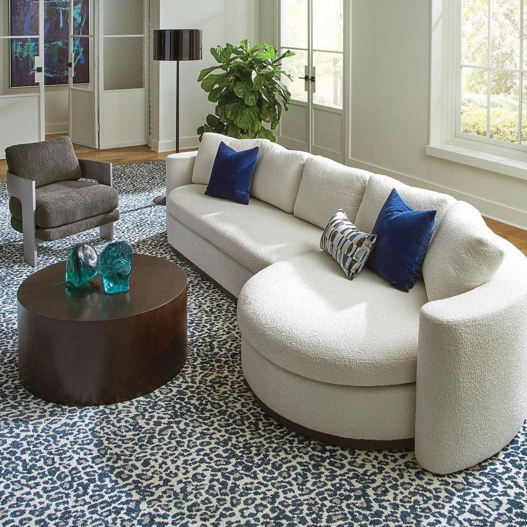 Home Atelier Ricca Designer Sectional Round Chaise Sofa