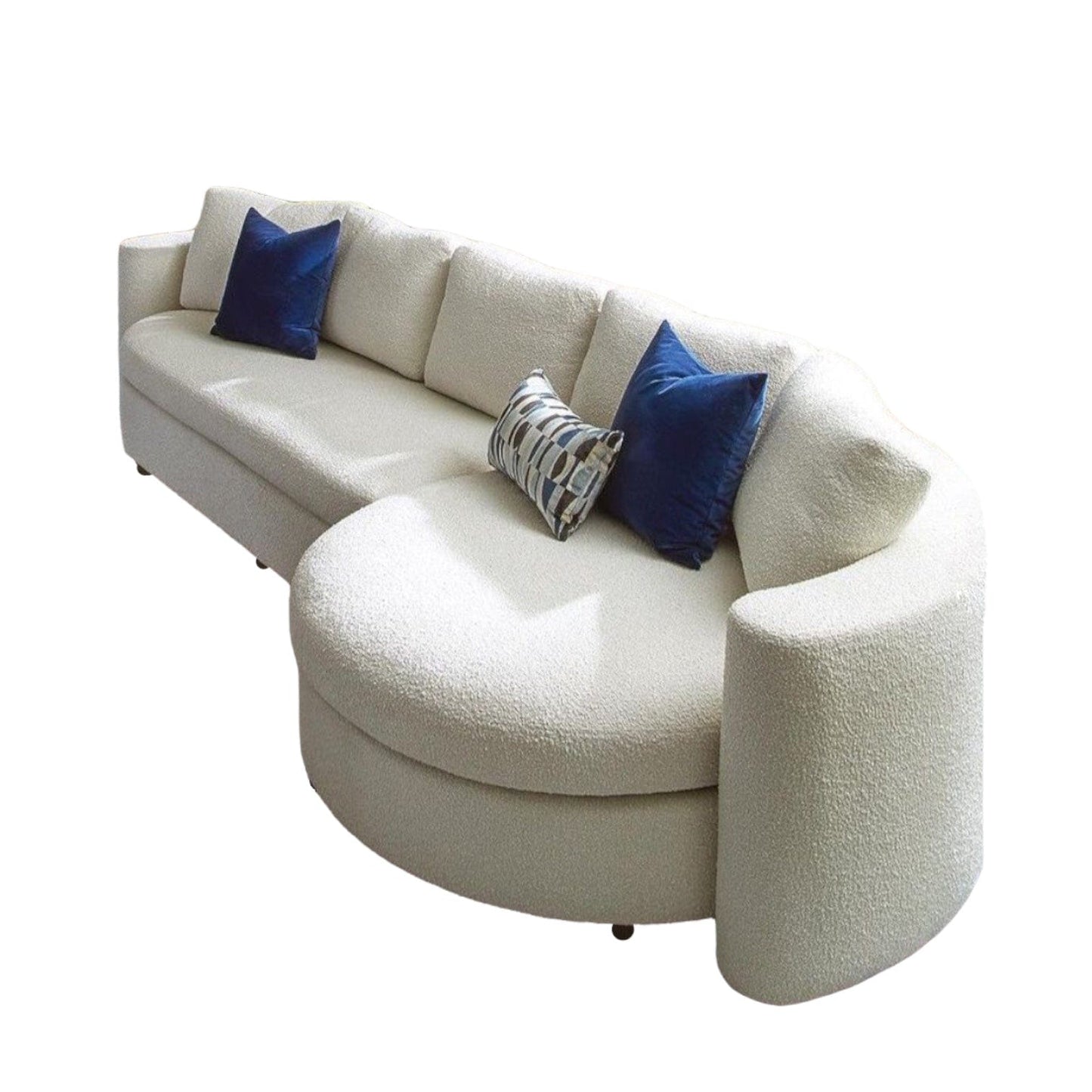 Home Atelier Ricca Designer Sectional Round Chaise Sofa