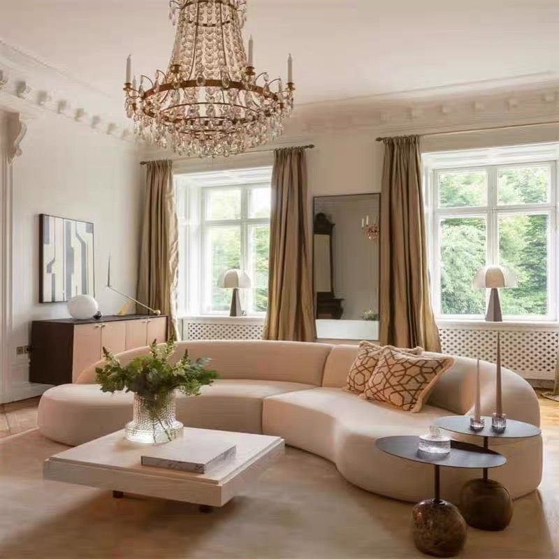 Home Atelier Ridley Scratch Resistant Sectional Curve Sofa