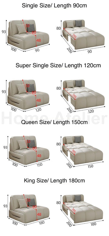 Home Atelier Rikan Leather Electric Sofa Bed