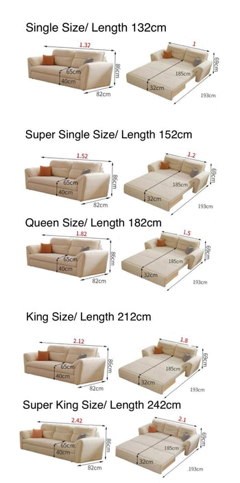 Home Atelier Riken Scratch Resistant Storage Sofa Bed