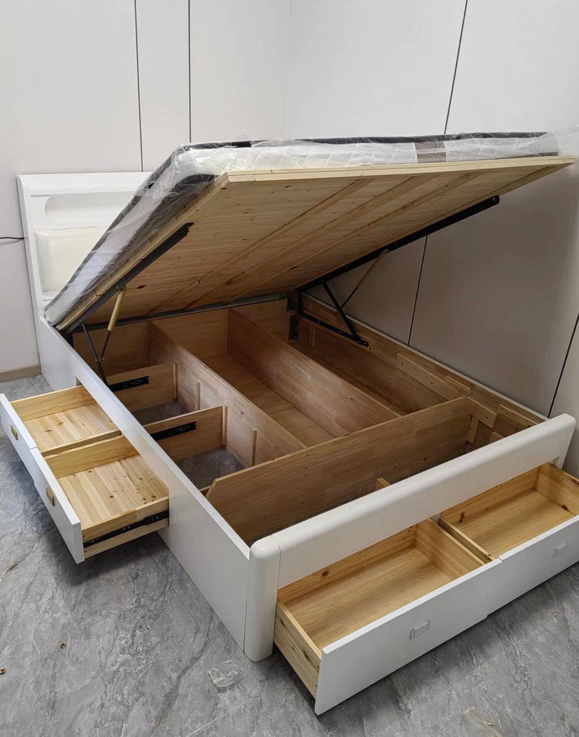 Home Atelier Roca Storage Wooden Bed Frame