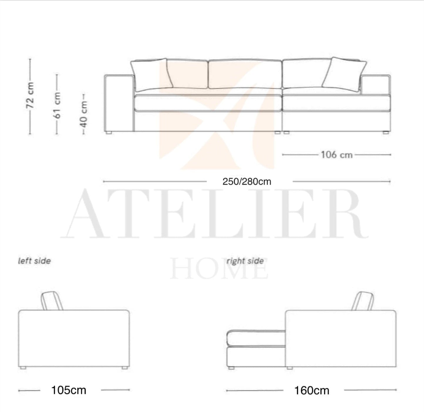 Home Atelier Rocco Sectional Sofa