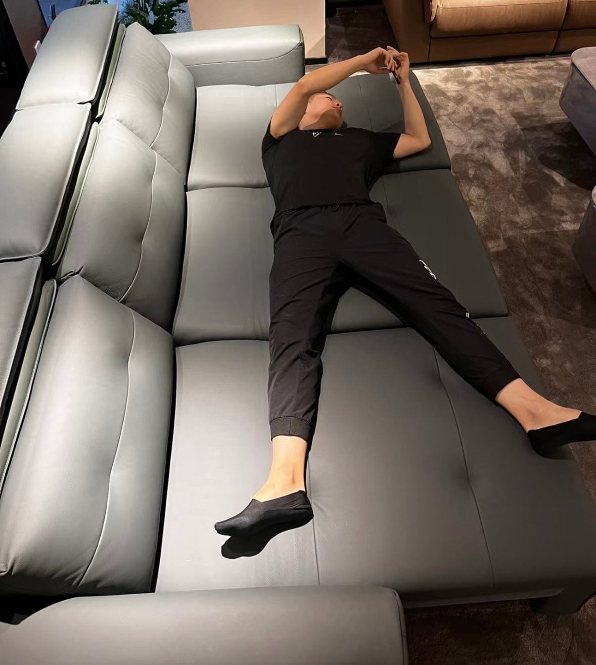 Home Atelier Roch Electric Motorized Leather Sofa Bed