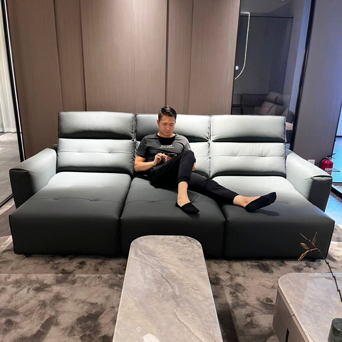Home Atelier Roch Electric Motorized Leather Sofa Bed