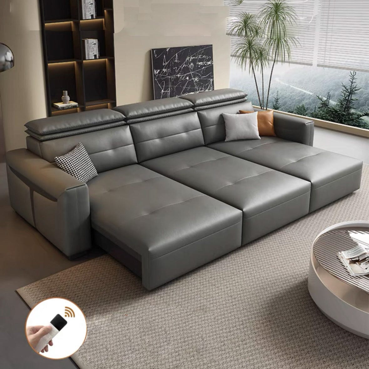Home Atelier Roch Electric Motorized Leather Sofa Bed