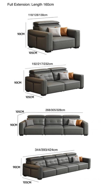 Home Atelier Roch Electric Motorized Leather Sofa Bed