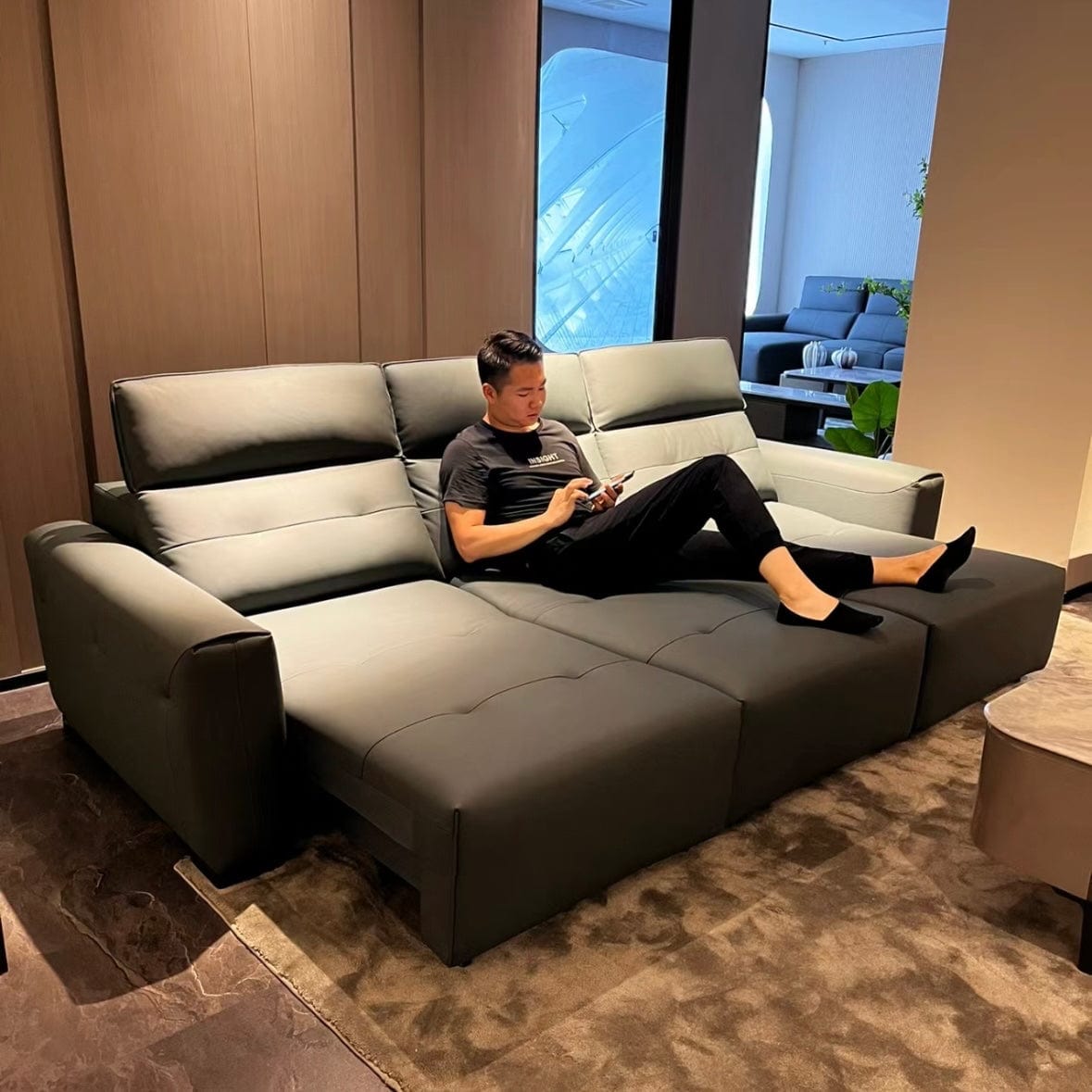 Home Atelier Roch Electric Motorized Leather Sofa Bed