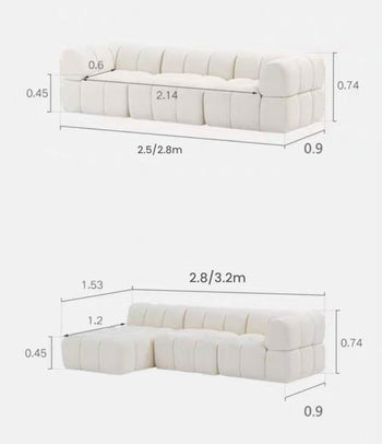Home Atelier Rochester Performance Boucle Curve Sofa