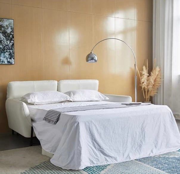 Home Atelier Rollen Leather Foldable Sofa Bed with Mattress