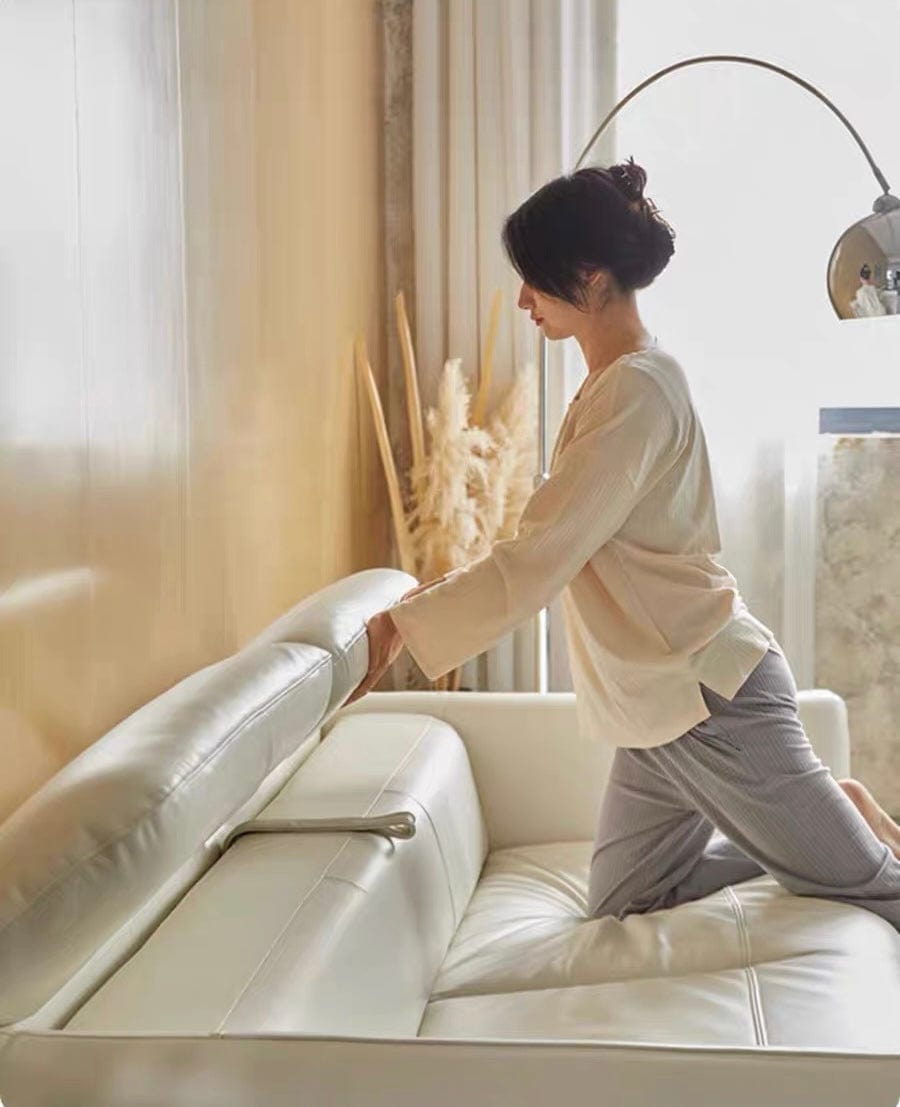 Home Atelier Rollen Leather Foldable Sofa Bed with Mattress