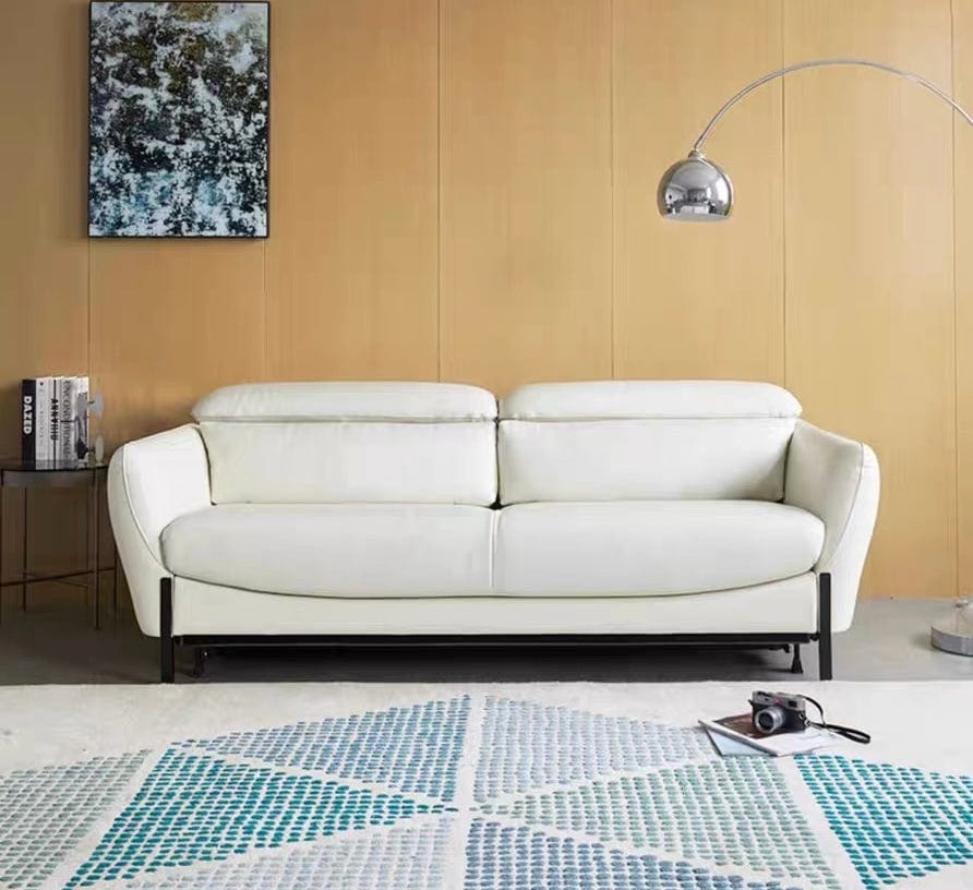 Home Atelier Rollen Leather Foldable Sofa Bed with Mattress