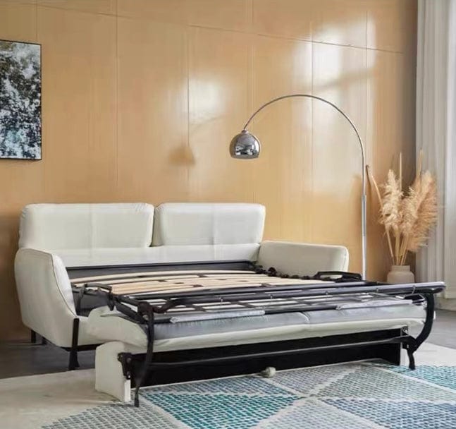 Home Atelier Rollen Leather Foldable Sofa Bed with Mattress