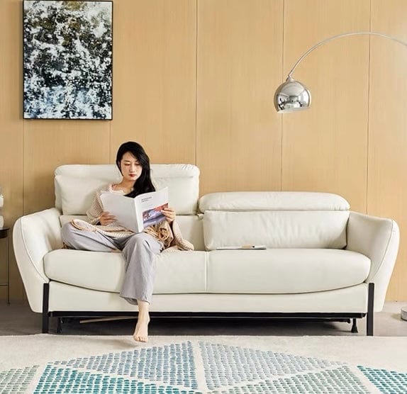 Home Atelier Rollen Leather Foldable Sofa Bed with Mattress