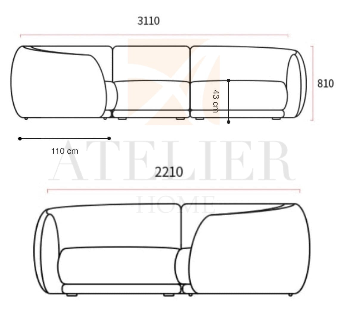 Home Atelier Romeo Performance Boucle Sofa