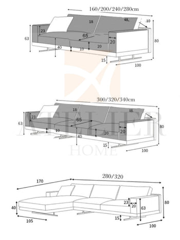 Home Atelier Rowena Sectional Sofa