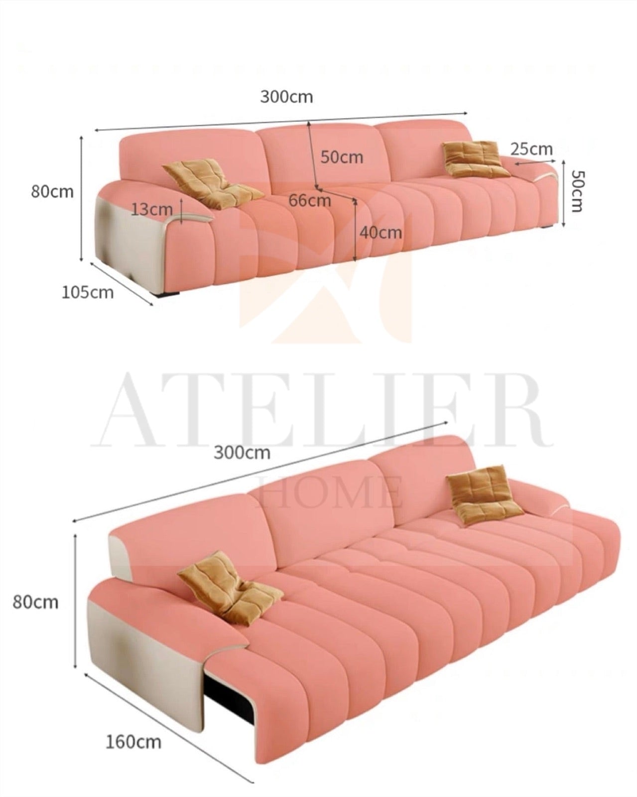 Home Atelier Roy Electric Leather Sofa Bed