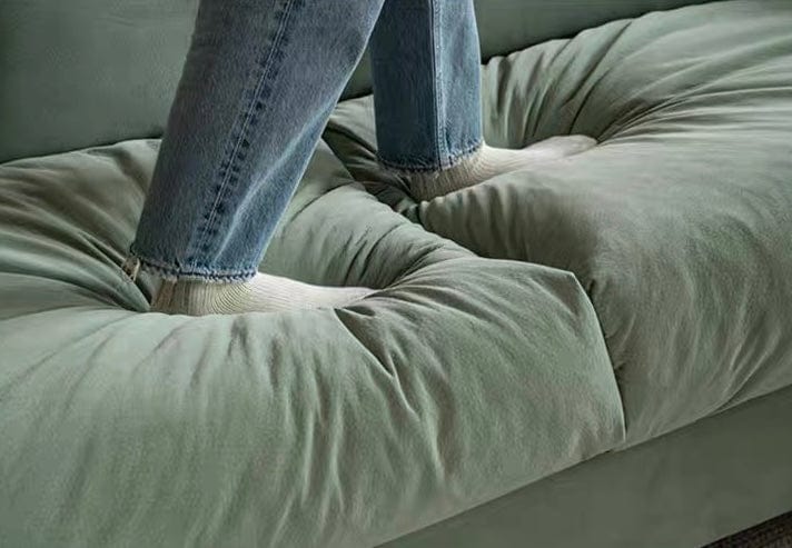 Home Atelier Rydler Performance Boucle Foldable Sofa Bed with Mattress