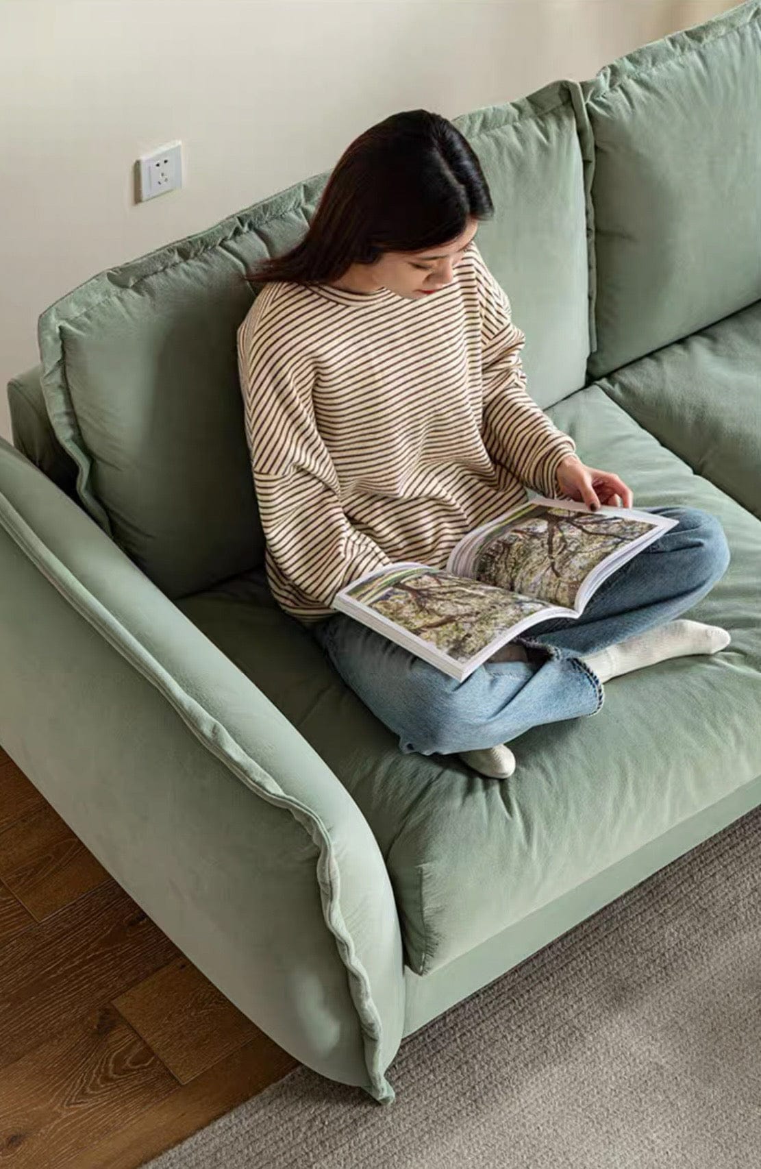 Home Atelier Rydler Performance Boucle Foldable Sofa Bed with Mattress