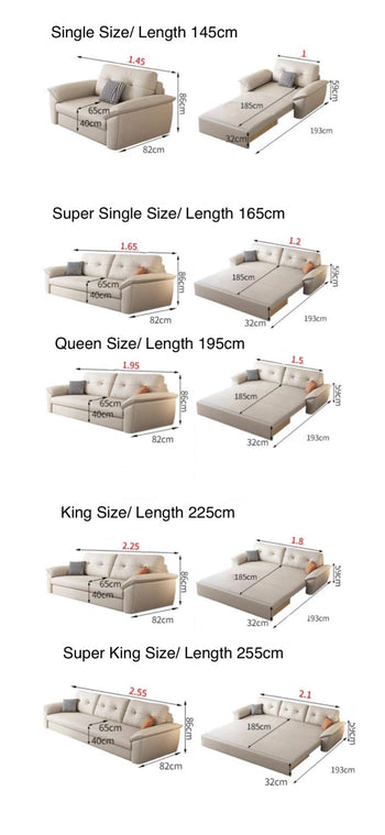 Home Atelier Scratch Resistant Storage Sofa Bed