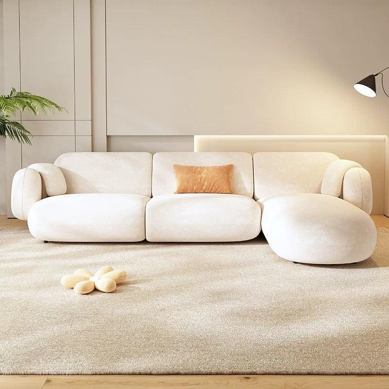 Home Atelier Scratch Resistant Suede Fabric / Length 160cm Non L-shape / Pink Andre Sectional Designer Sofa