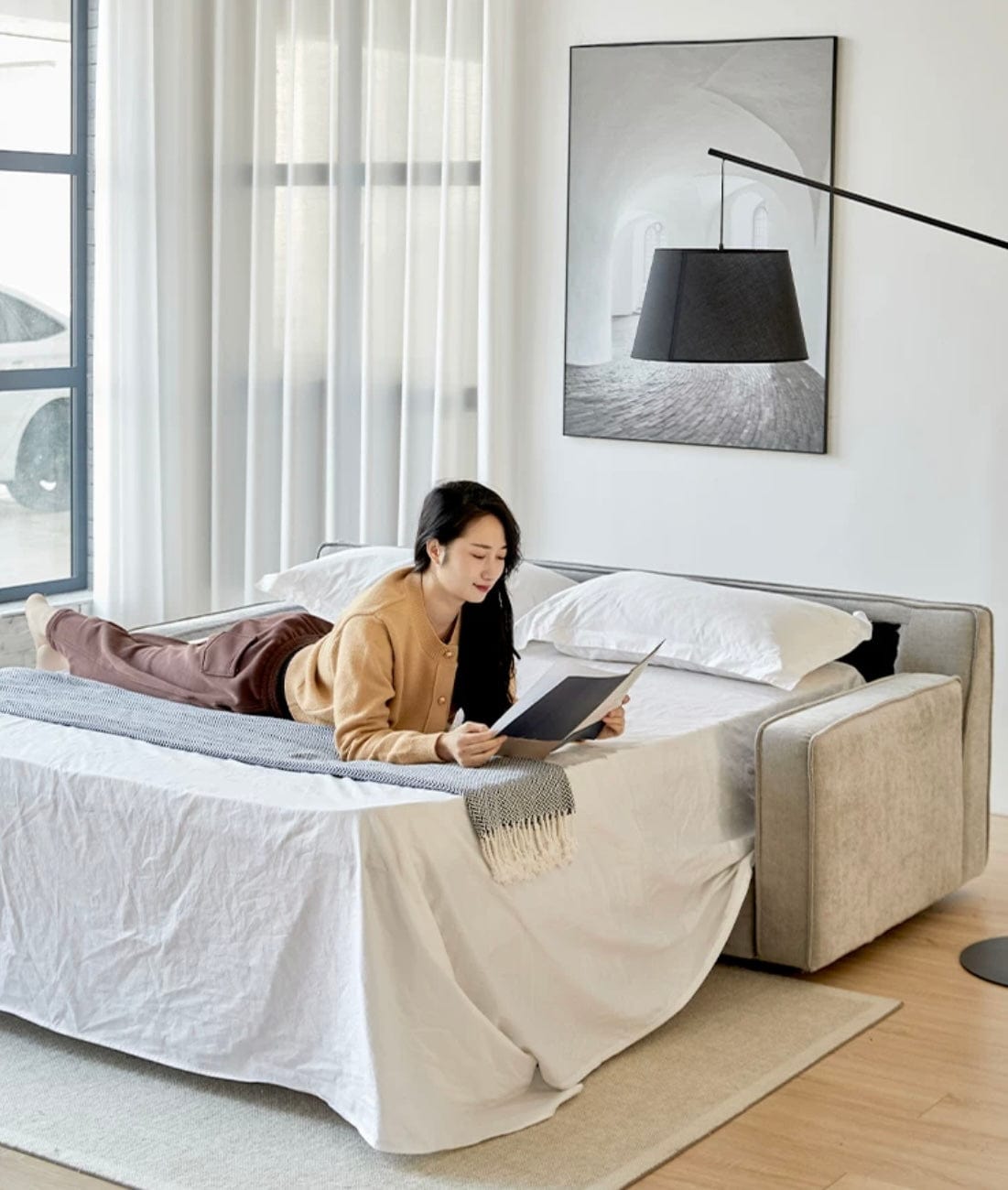 Home Atelier Steve Foldable Sofa Bed with Mattress