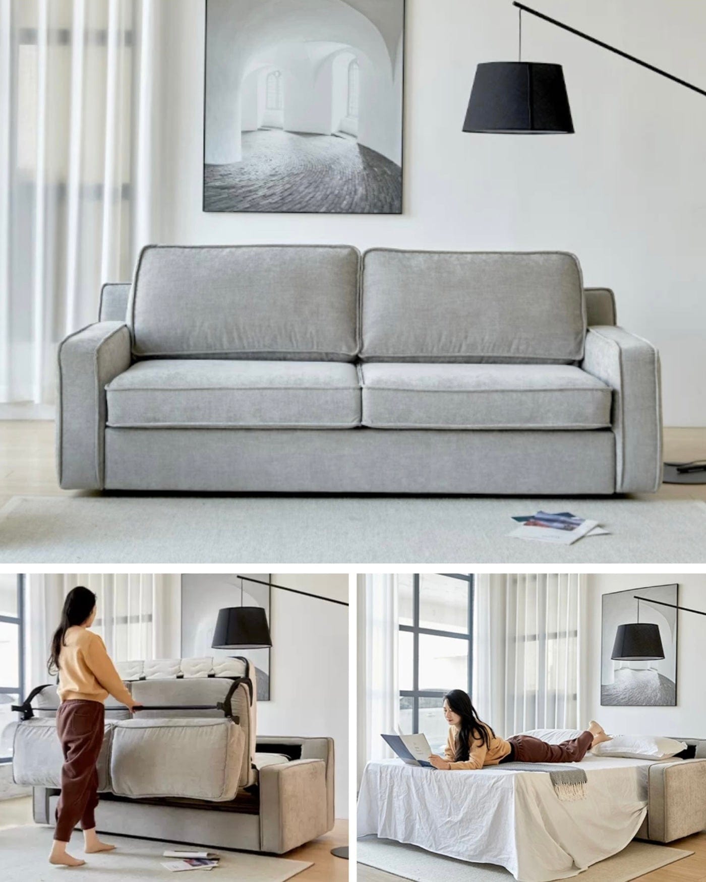 Home Atelier Steve Foldable Sofa Bed with Mattress
