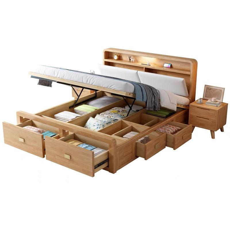 Home Atelier Stuart Storage Wooden Bed Frame