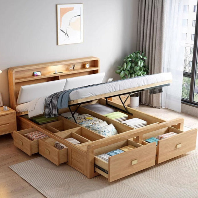 Home Atelier Stuart Storage Wooden Bed Frame