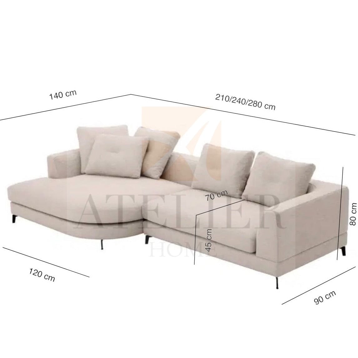 Home Atelier Sylvia Sectional Sofa