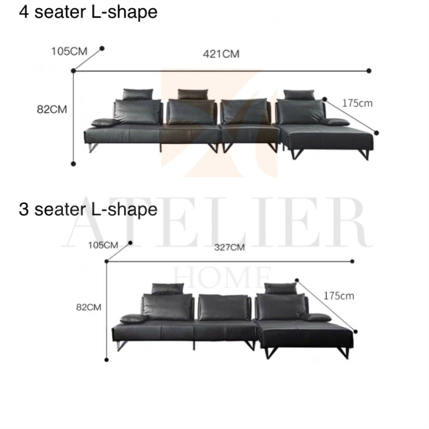 Home Atelier Tallini L-shape Slider Sofa