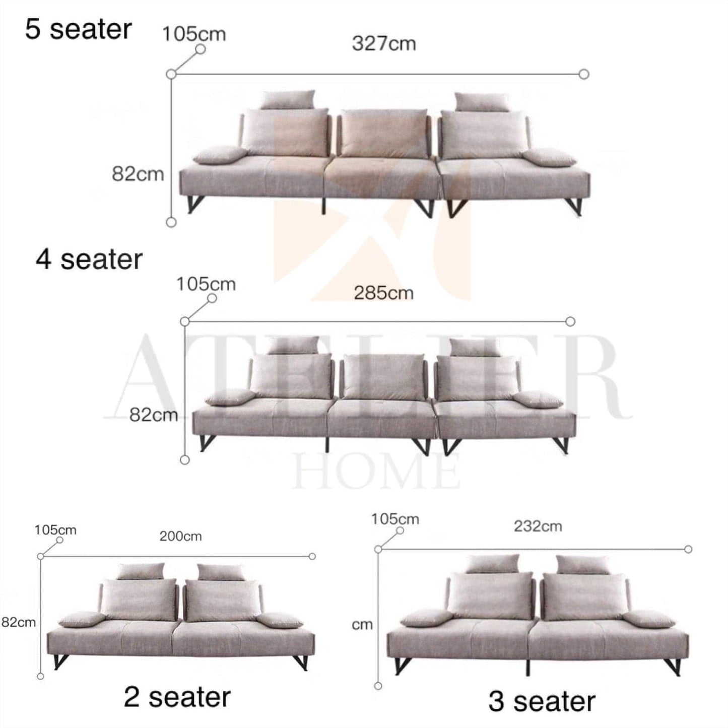 Home Atelier Tallini L-shape Slider Sofa