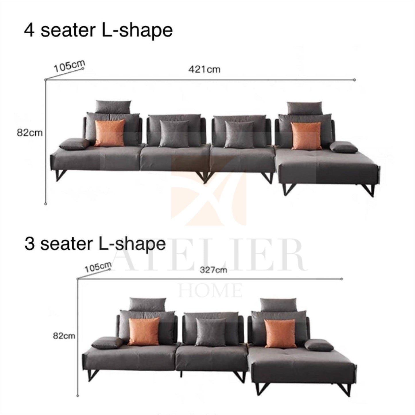 Home Atelier Tallini L-shape Slider Sofa