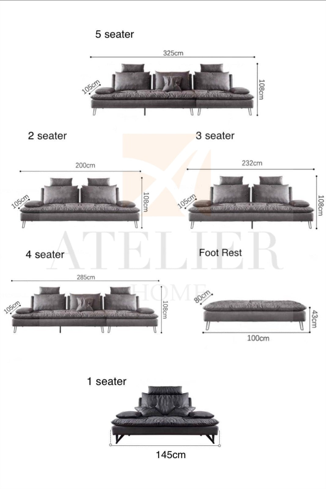 Home Atelier Tania Slider Sofa
