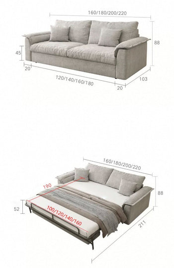 Home Atelier Terence Foldable Sofa Bed with Mattress