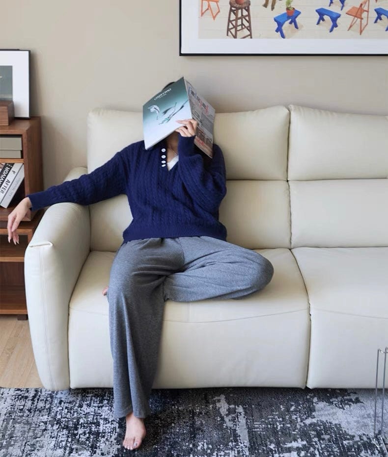 Home Atelier Terence Leather Foldable Sofa Bed with Mattress