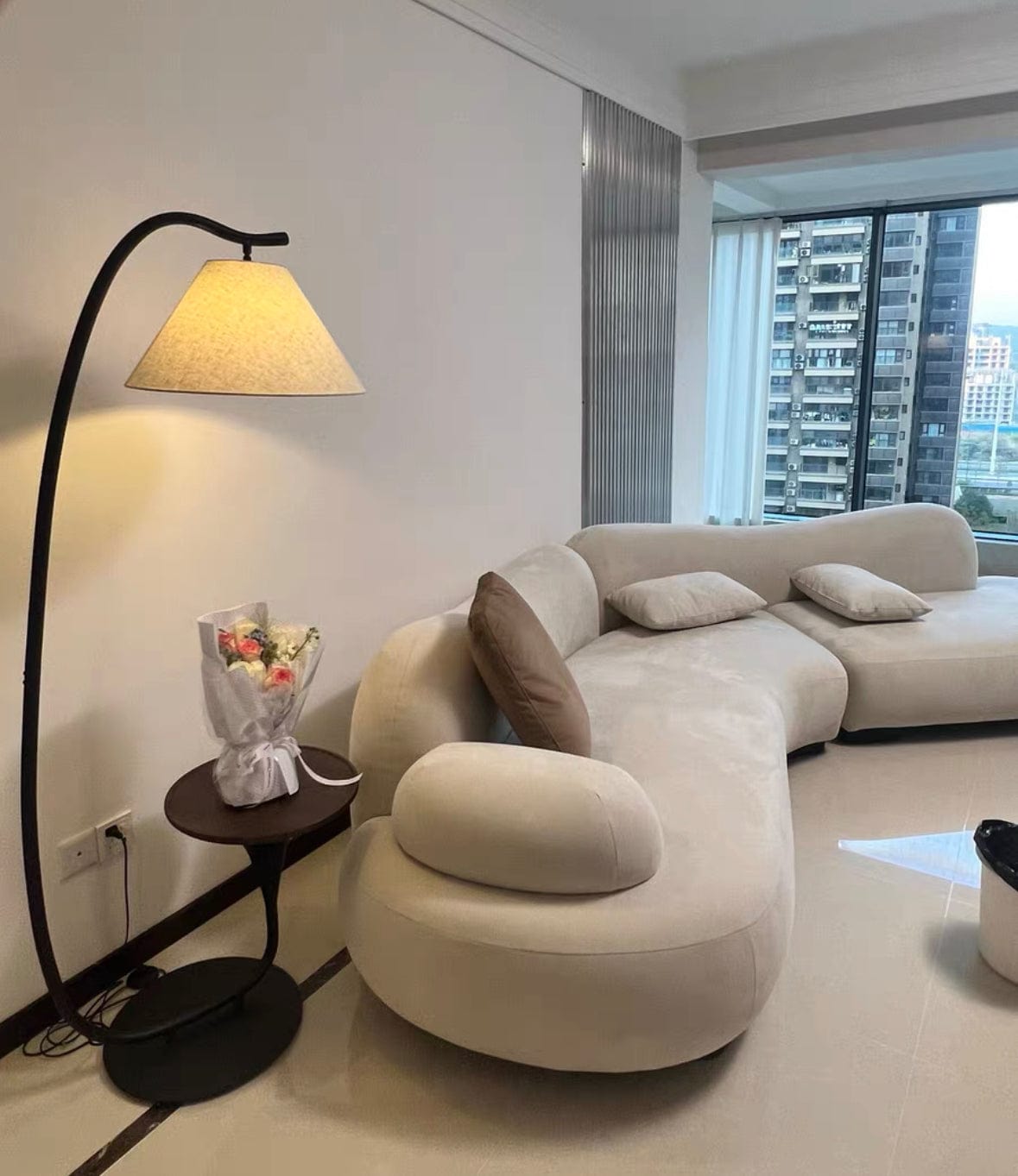 Home Atelier Thanos Scratch Resistant Sectional Designer Curve Sofa