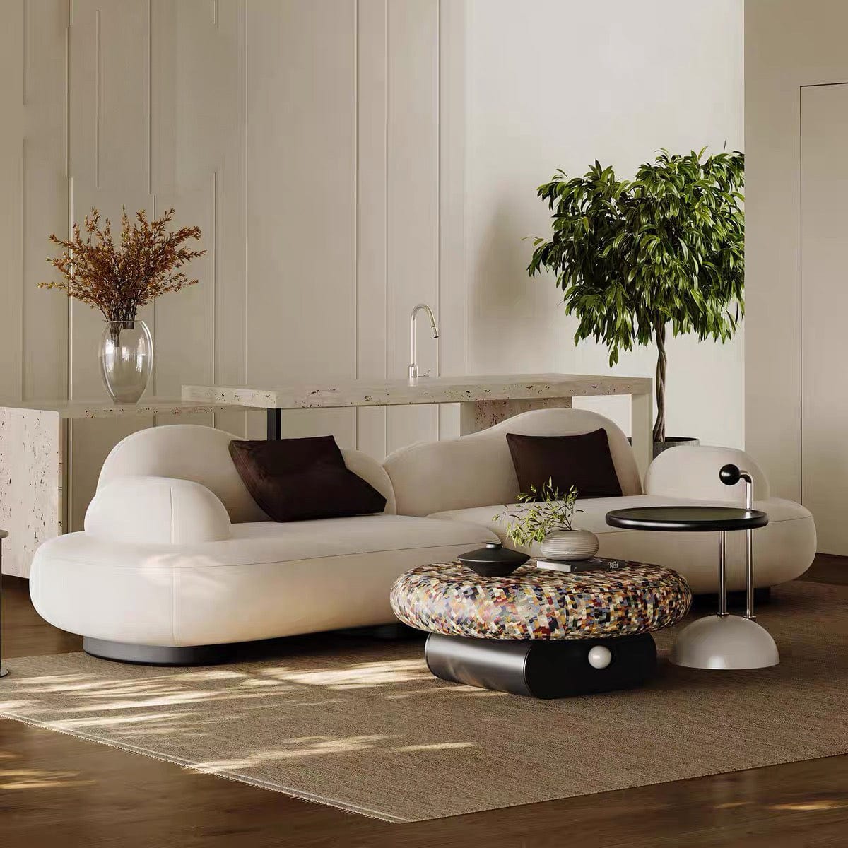 Home Atelier Thanos Sectional Designer Curve Sofa
