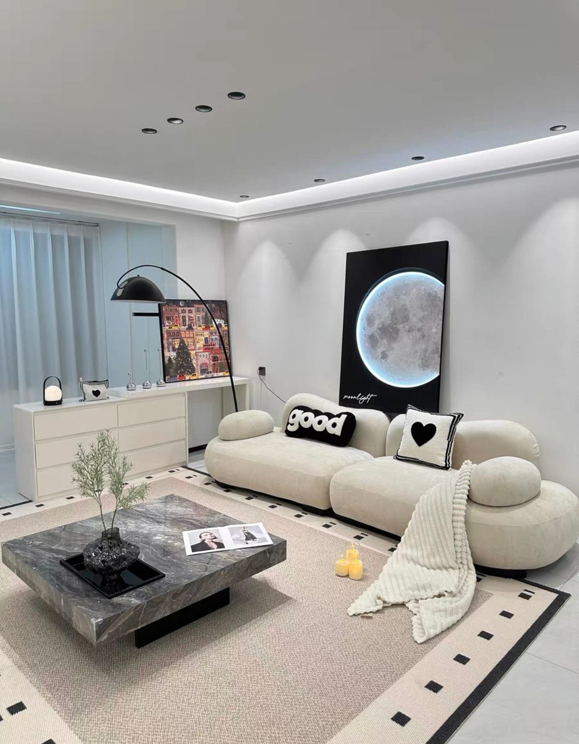 Home Atelier Thanos Sectional Designer Curve Sofa