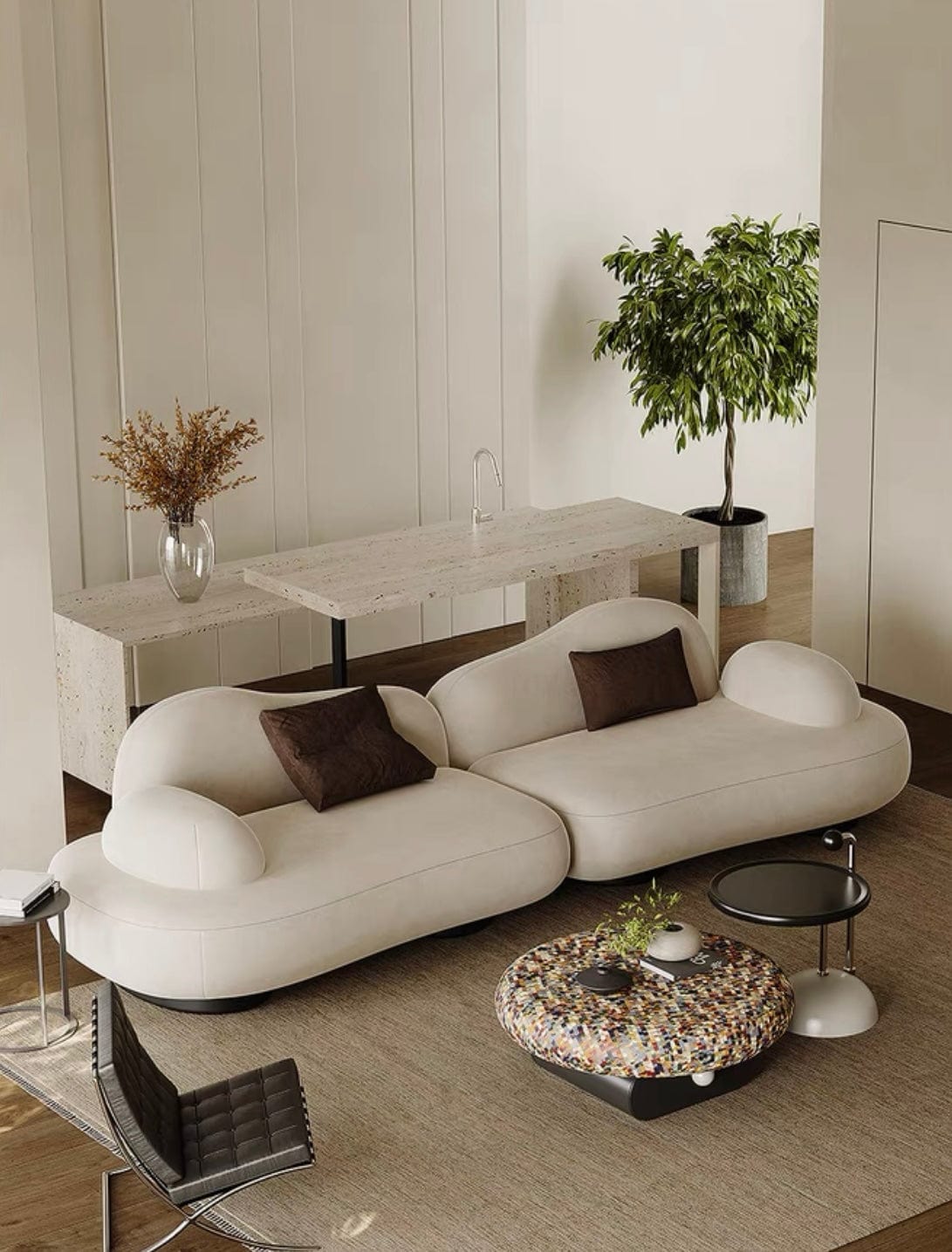 Home Atelier Thanos Sectional Designer Curve Sofa