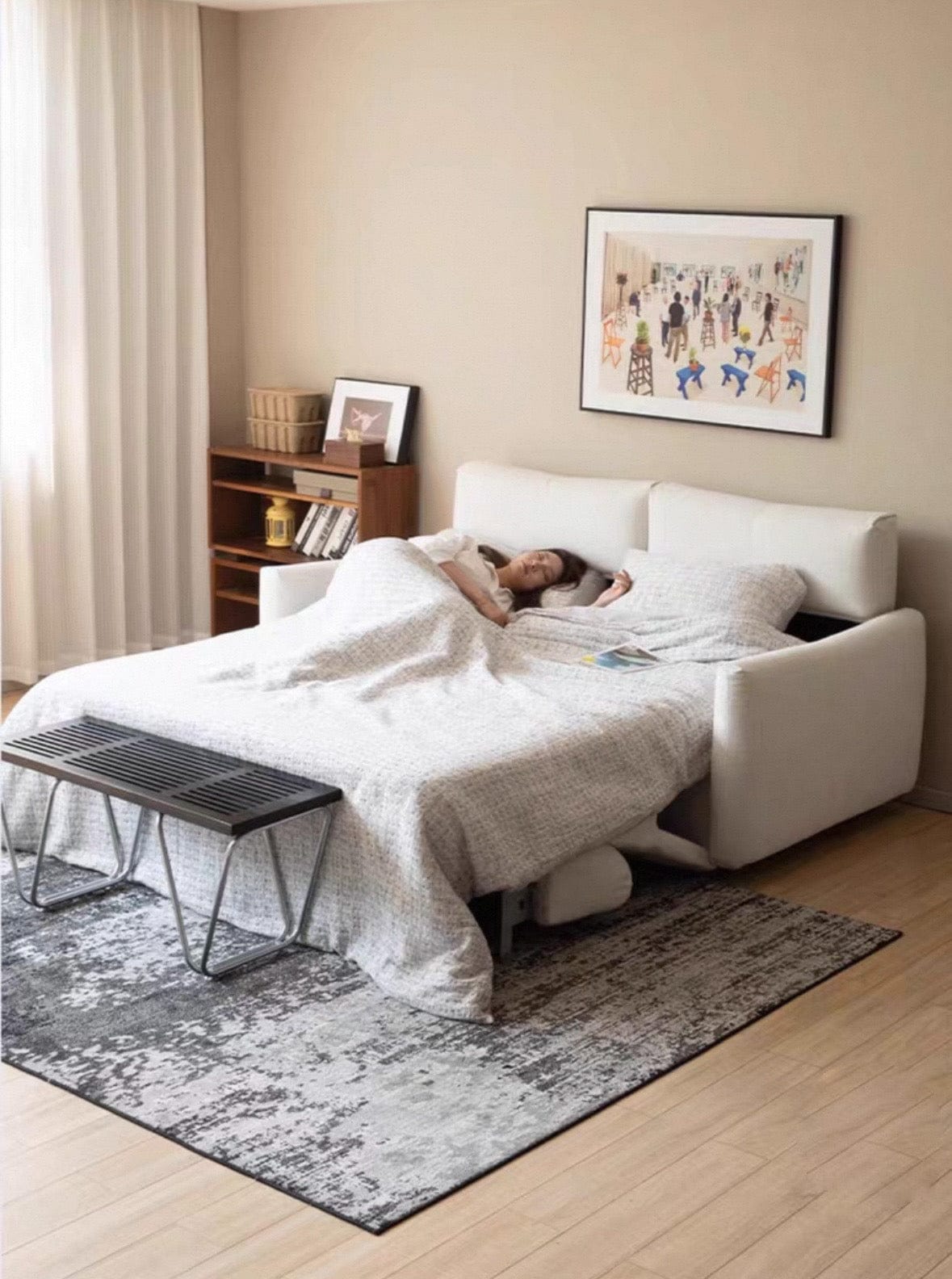 Home Atelier Thomas Scratch Resistant Foldable Sofa Bed with Mattress