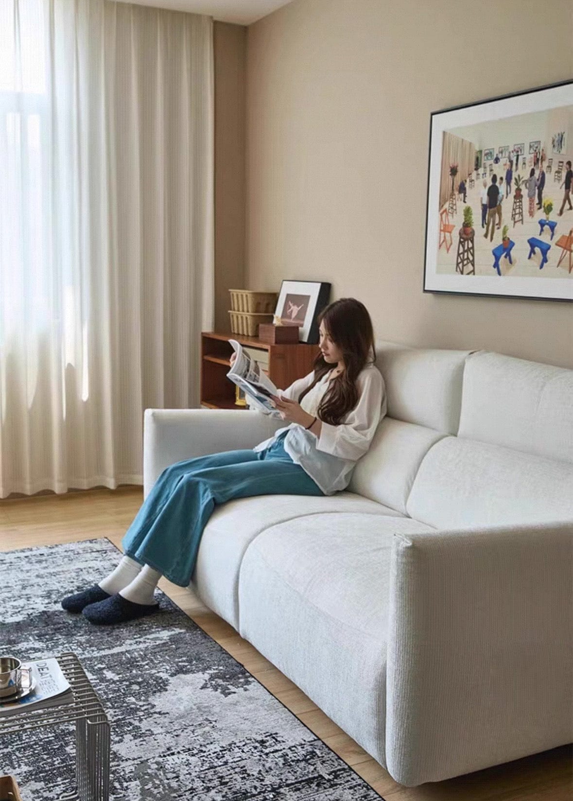 Home Atelier Thomas Scratch Resistant Foldable Sofa Bed with Mattress