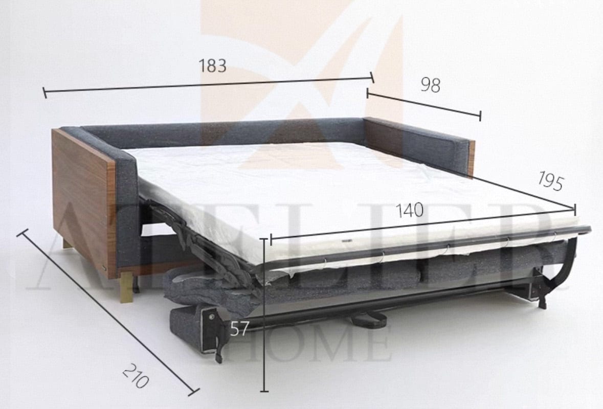 Home Atelier Tildon Foldable Sofa Bed with Mattress