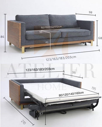 Home Atelier Tildon Foldable Sofa Bed with Mattress