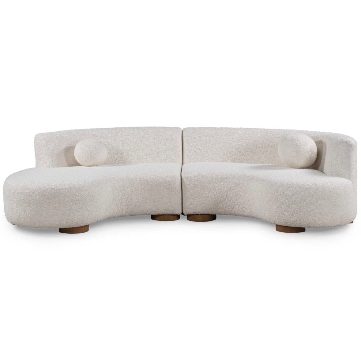 Home Atelier Toma Sectional Boucle Curve Sofa