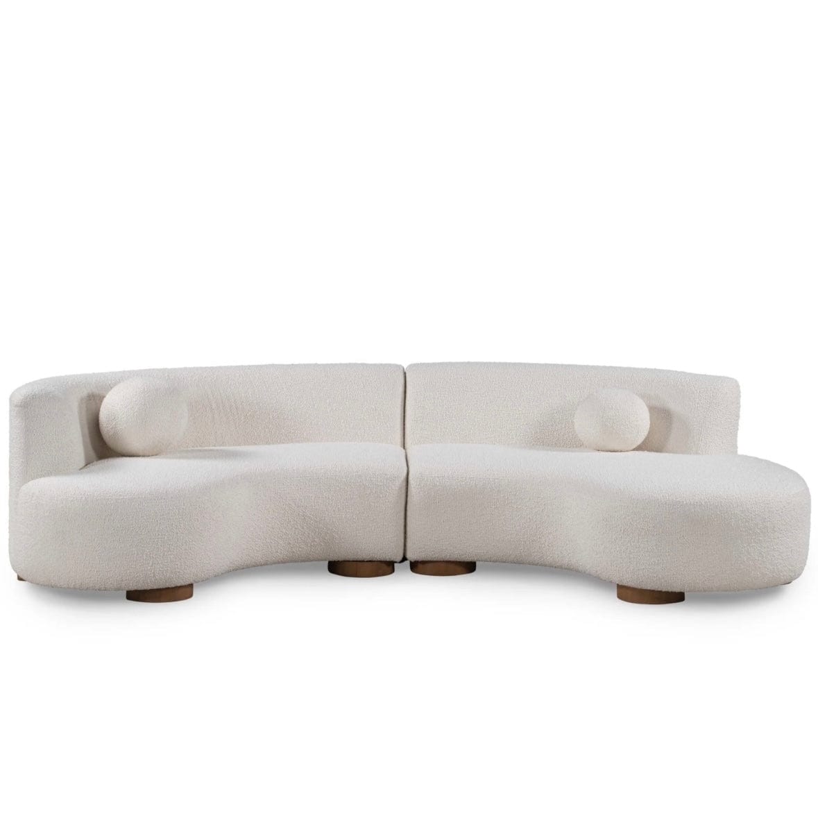 Home Atelier Toma Sectional Boucle Curve Sofa
