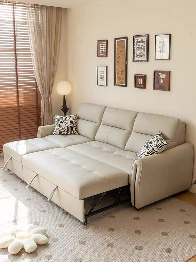 Home Atelier Tris Scratch Resistant Leather Sofa Bed